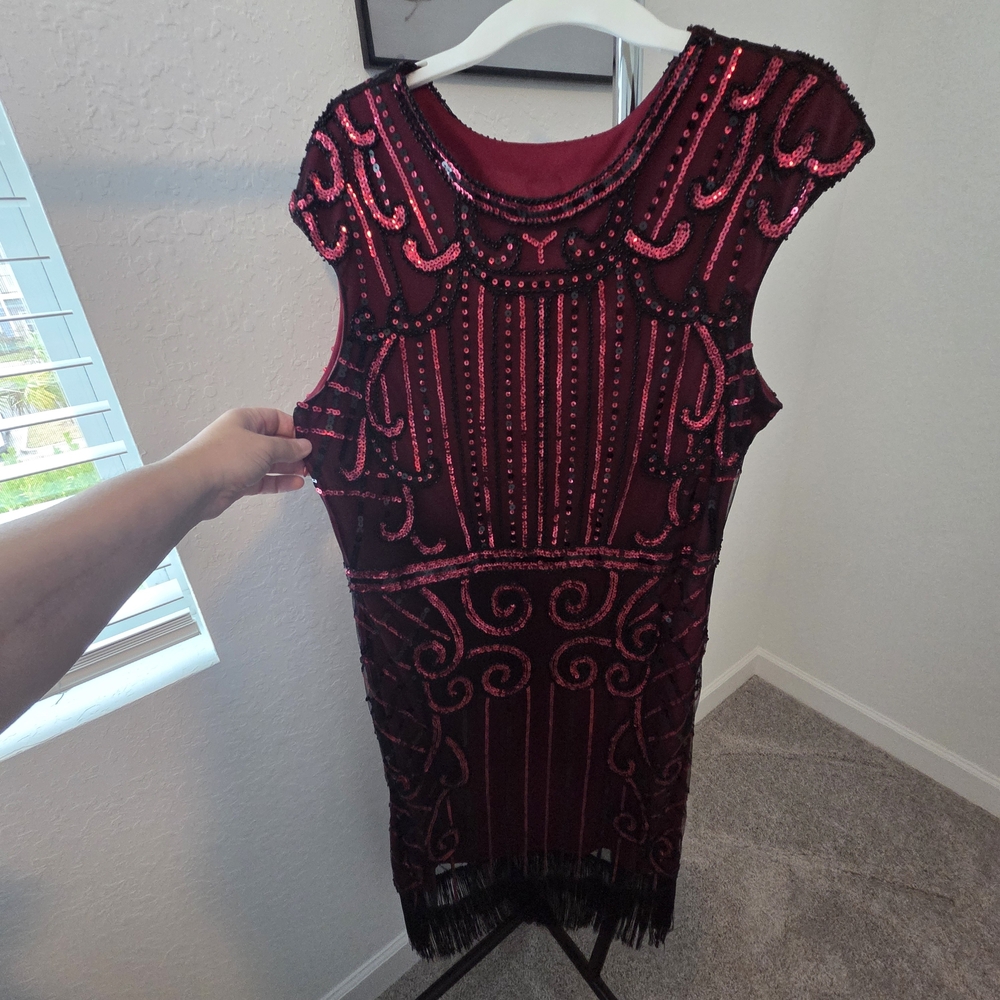 Roaring 20s Elegant Sequin Embellished Dress